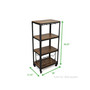 4 Tier Wood and Metal Cart with Wine Rack