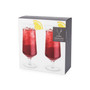 Raye Angled Hurricane Crystal Glasses, Set of 2, 14 Oz