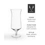Raye Angled Hurricane Crystal Glasses, Set of 2, 14 Oz