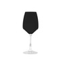 Black Water Glasses with Stem, Set of 6