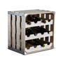 American Art Decor Rustic Wood 12 Bottle Wine Rack