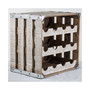 American Art Decor Rustic Wood 12 Bottle Wine Rack