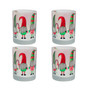 Christmas Gnomes Double Old Fashioned 4 Piece Glass Set, 14 oz