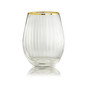 Rocher Stemless Wine Glasses, Set of 4, 21 Oz