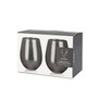 Black Matte Stemless Wine Glasses, Set of 2