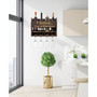 Retired Time To Wine Down Wall Mounted Wine Rack with Wine Glasses, Set of 5