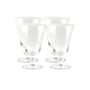 Glass Etched Wine Goblet, 4 Piece Set
