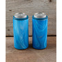 Insulated Sapphire Blue Geode Slim Can Coolers, 2 Pack