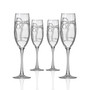 Palm Tree Flute 8Oz - Set Of 4 Glasses