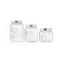 La Maison Hammered Glass Canisters Set, 3 Piece