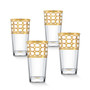 4 Piece Infinity Gold Ring High Ball Set