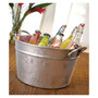 KINDWER Round Aluminum Palm Tree Relief Tub