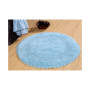 Crochet Lace Border 36" Reversible Cotton Round Bath Rug