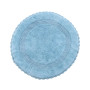 Crochet Lace Border 36" Reversible Cotton Round Bath Rug