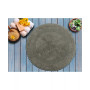 Crochet Lace Border 36" Reversible Cotton Round Bath Rug
