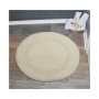 Crochet Lace Border 36" Reversible Cotton Round Bath Rug