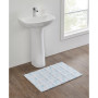 Windowpane Cotton Bath Rug, 20" x 30"