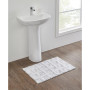 Windowpane Cotton Bath Rug, 20" x 30"