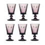 Napoleon Bee Aubergine 6-Piece Wine Glass Set, 9 oz