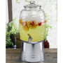 Oak Grove 2.5 Gallon Dispenser with Glass Lid and Galvanized Base