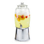 Oak Grove 2.5 Gallon Dispenser with Glass Lid and Galvanized Base