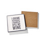 4.25'' D Wine Sentiments Ceramic Coasters Set, 4 Piece