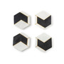 Dakota White Marble Coasters, Set of 4
