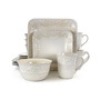 Lotus Square Dinnerware Set of 16 Pieces