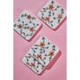 Spring Blossom Marble Coasters, Set of 4