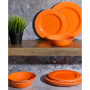 by Gibson Mauna Ice Melamine Dinnerware 12 Piece Set, Service for 4
