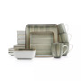 Esmeralda Square 16 Pieces Dinnerware Set, Service For 4