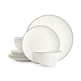 Black Line 12 Pc. Dinnerware Set, Service for 4, Created for Macy's