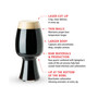 Craft Beer Stout Glass, Set of 4, 21 Oz