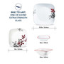 Square Kyoto Leaves 16 Piece Dinnerware Set, Service for 4