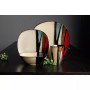 Elite Althea Reactive Glaze Teal 16-Piece Dinnerware Set, Service for 4