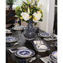 Blue Garden 16 Piece Hand-painted Dinnerware Set
