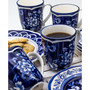 Blue Garden 16 Piece Hand-painted Dinnerware Set