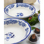 Blue Garden 16 Piece Hand-painted Dinnerware Set