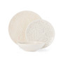 Textured Neutrals Netting/Vines 12-PC Dinnerware Set, Service for 4