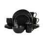 Textured, Uneven Dimpled Design Emilio 16 Piece Stoneware Dinnerware Set, Service for 4