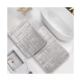 2 Piece Ultra Soft Non-Slip Plush Memory Foam Bath Rug Set - Large & Small - Tiled Design