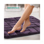 2 Piece Ultra Soft Non-Slip Plush Memory Foam Bath Rug Set - Large & Small - Tiled Design