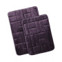 2 Piece Ultra Soft Non-Slip Plush Memory Foam Bath Rug Set - Large & Small - Tiled Design