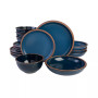 Elite Lagos Double Bowl-16 Piece Dinnerware Set,  Service for 4