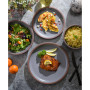 Elite Lagos Double Bowl-16 Piece Dinnerware Set,  Service for 4