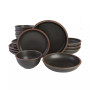 Elite Lagos Double Bowl-16 Piece Dinnerware Set,  Service for 4