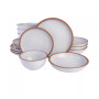 Elite Lagos Double Bowl-16 Piece Dinnerware Set,  Service for 4