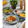 Elite Lagos Double Bowl-16 Piece Dinnerware Set,  Service for 4
