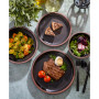Elite Lagos Double Bowl-16 Piece Dinnerware Set,  Service for 4