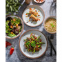 Elite Lagos Double Bowl-16 Piece Dinnerware Set,  Service for 4